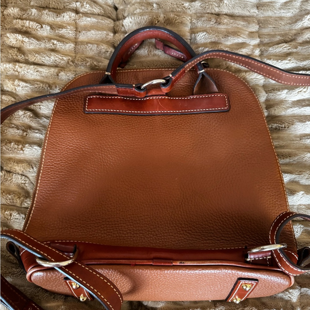 Dooney & Bourke Caramel Pebble Grain Zip Pod Backpack - Picture 4 of 9